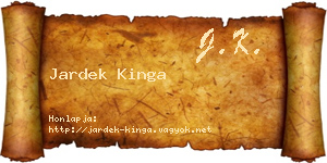 Jardek Kinga névjegykártya